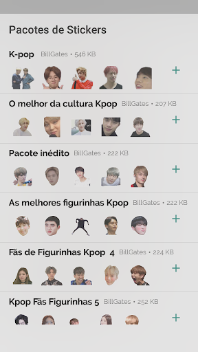 Figurinhas de Kpop, Coreanosas para WhatsApp
