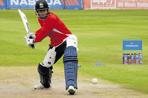 Lions batsman Neil McKenzie during a practice session yesterday ahead of the domestic T20 final against the Titans at the Wanderers on Sunday