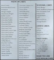 Black Forest The Complete Cake Shop menu 1