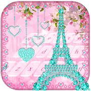 Diamond Eiffel Tower Pink Paris Keyboard 10001002 Icon