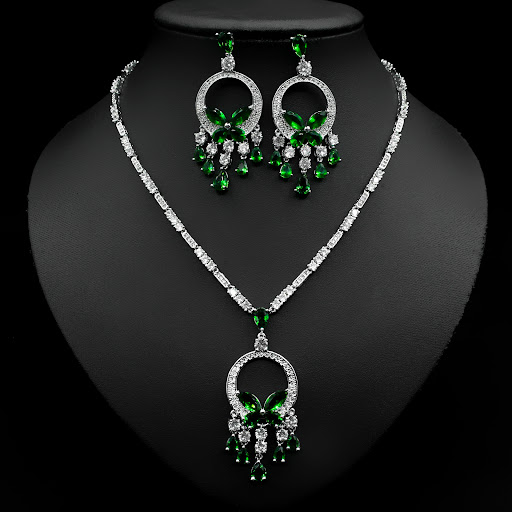 Title 5, Japanese And Korean Bridal Set Butterfly Zircon...