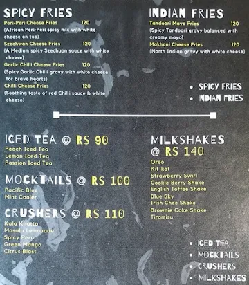 UFO Fries & Corn menu 