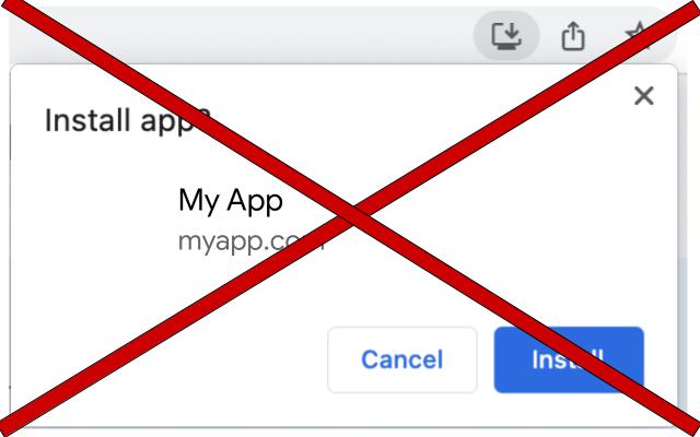PWA Install Block chrome extension