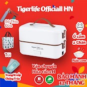 Hộp Cơm Cắm Điện Tigerlife 2 3 Tầng Inox 304 Tigerlife Tặng Full Đồ New 2023 Bh12T