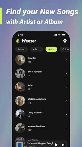 Screenshot Weezer-Lite, MP3 Music player