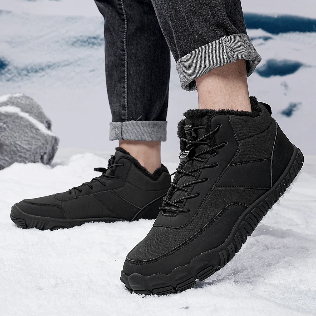 Title 4, Botas de neve de caminhada masculinas com cinco...