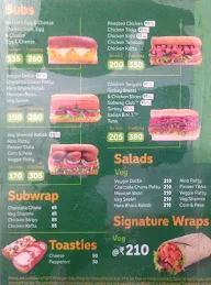 Subway menu 3