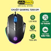 Chuột Máy Tính Gaming Chơi Game Sidotech Inphic P1W Bản Có Dây Và Không Dây Tắt Âm Silent 7200 Dpi Led Rgb - Chính Hãng