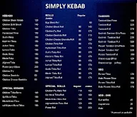 Simply Kebab menu 1