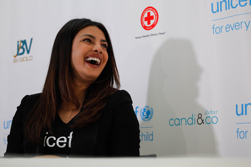 Priyanka Chopra at a press conference in Rosebank