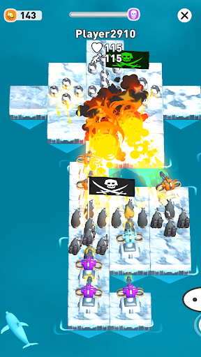 Penguin Island Raft Wars Game