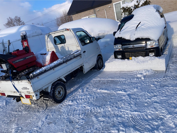 エブリイワゴンの今年の冬を振り返る・エブリイ・除雪・ドッグランに関するカスタム事例の投稿画像6枚目