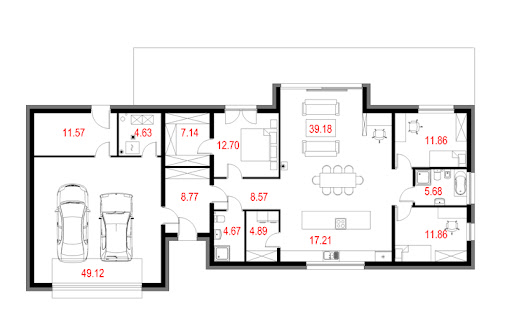 House 26 - Rzut parteru