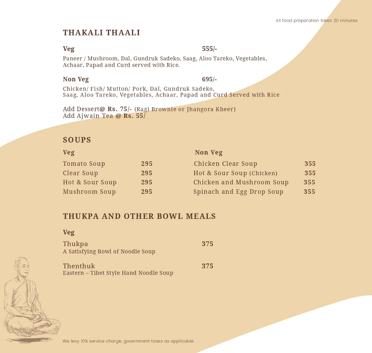 Yeti - The Himalayan Kitchen Menu, Menu for Yeti - The Himalayan Kitchen,  Cross Point Mall, Gurgaon, Delhi NCR