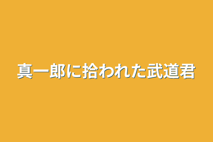 「真一郎に拾われた武道君」のメインビジュアル