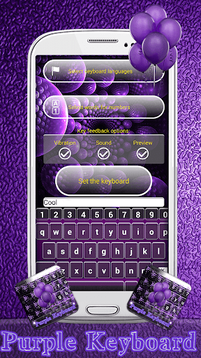 紫色鍵盤主題設計