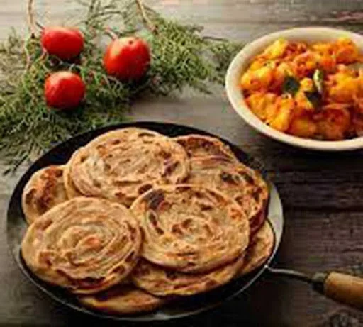 2 Paratha With Aloo Dum