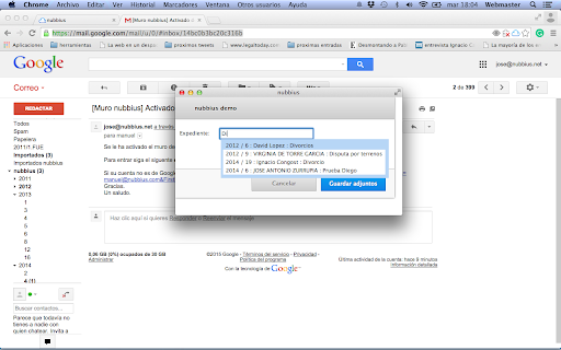 nubbius para Gmail for Work