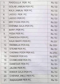 Nirakar Ganguram menu 1