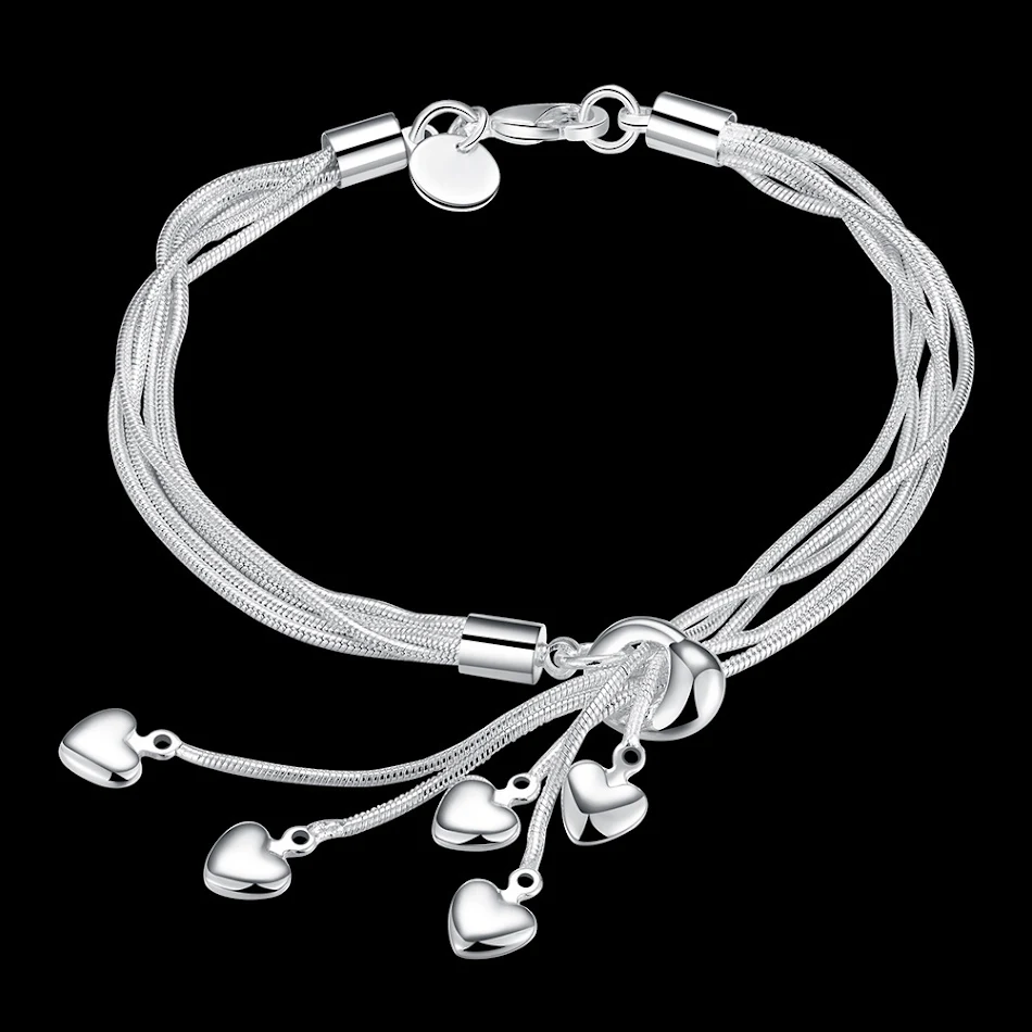 Tai Tassel pendurando pulseira de coração