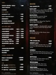 Menu of The League Sports Bar Lounge, Labbipet, Vijayawada