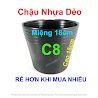 Chậu Nhựa Trồng Cây C8 Đen Trồng Cây, Trồng Rau, Chậu Trồng Hoa Vạn Thọ Tết (18X15Cm)