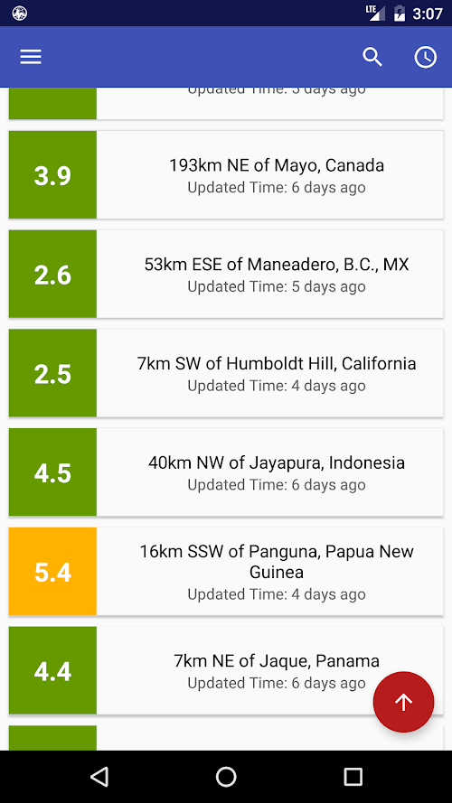 Android application TremorWatch screenshort