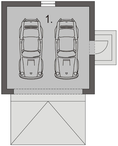 Garaż G3 - Rzut garażu