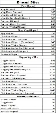 Biryani Bites menu 1