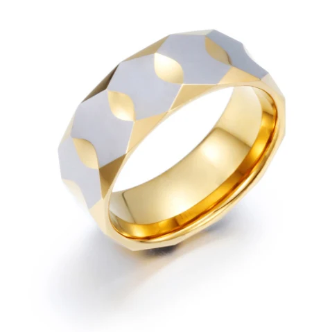 Trendy unisex ring van wolfraamstaal. Krasbestendig, duurzaam en perfect voor dagelijks gebruik. Een stijlvol accessoire.