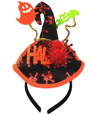 Halloween Haarband met Heksenhoed S - 0