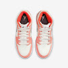 gs air jordan 1 mid se team orange/sail/white/black