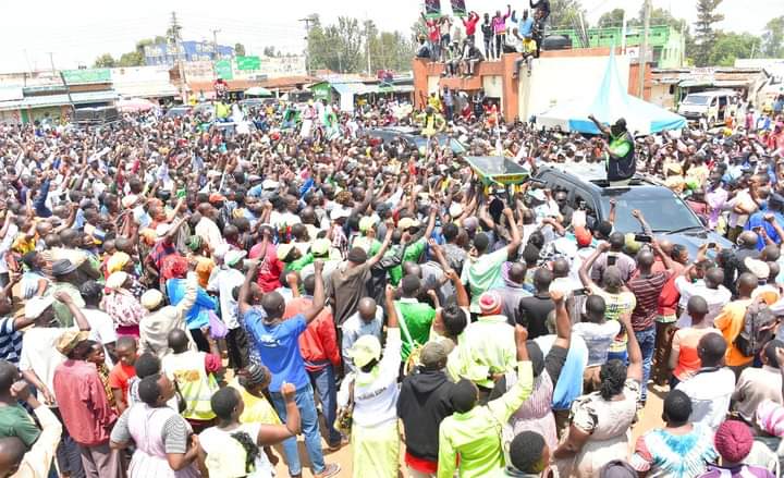 ANC leader Musalia Mudavadi addressing Kenya Kwanza Alliance in Vihiga county on Sunday, February 6, 2022.