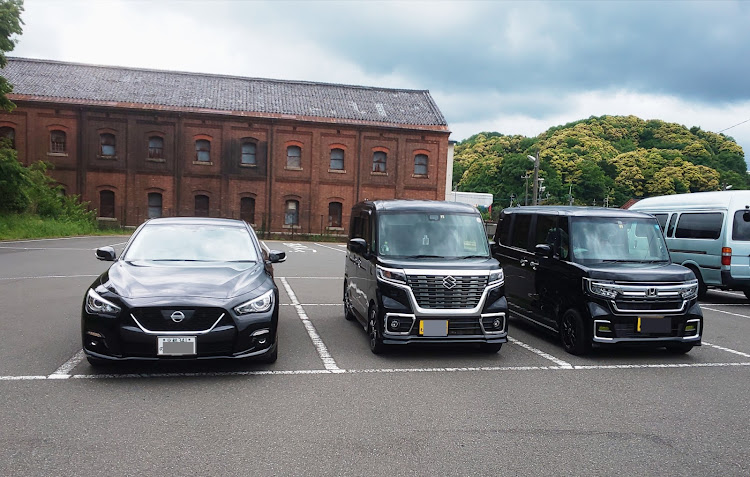 スカイラインのジモティー 黒😎の⁉️組織・舞鶴赤れんがパーク・ジモティーさん🤗・スペカス vs.N ボ・第１弾！に関するカスタム事例の投稿画像7枚目