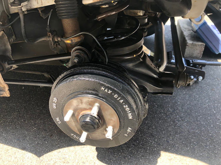 ライフのドラムブレーキ・塗装・JB1・MT4WDに関するカスタム事例の投稿画像1枚目