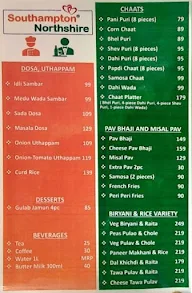 Southampton Northshire menu 1