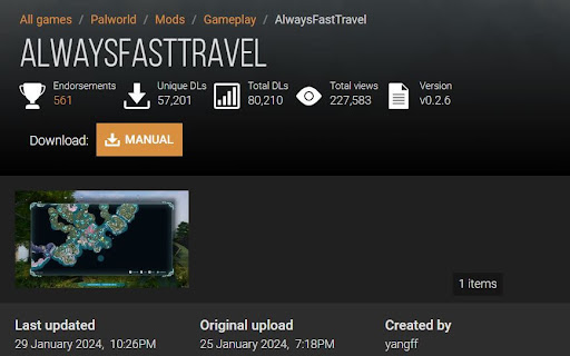 AlwaysFastTravel Mod