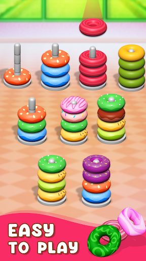 Screenshot Hoop Stack - Donut Color Sort