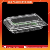 Combo 100 Hộp Nhựa Hình Chữ Nhật Dùng 1 Lần Đựng Bánh, Hoa Quả, Đồ Ăn - H23