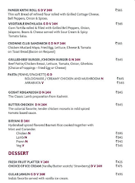 Mosaic By Crowne Plaza menu 3