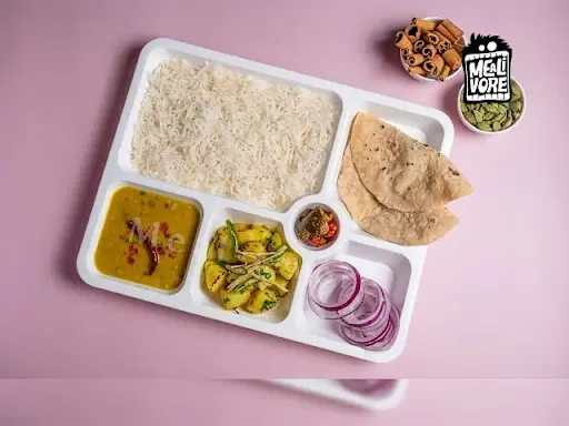 Aloo Jeera And Dal Tadka Thali