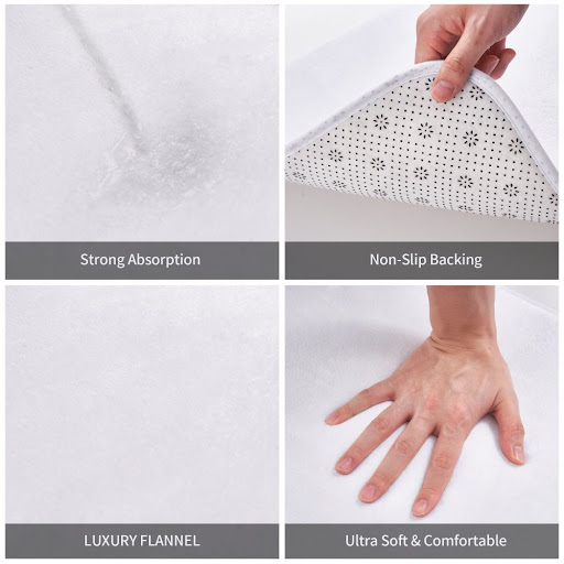 Title 10, 24x16in Flannel Anti-Slip Floor Mats Two Piece ...