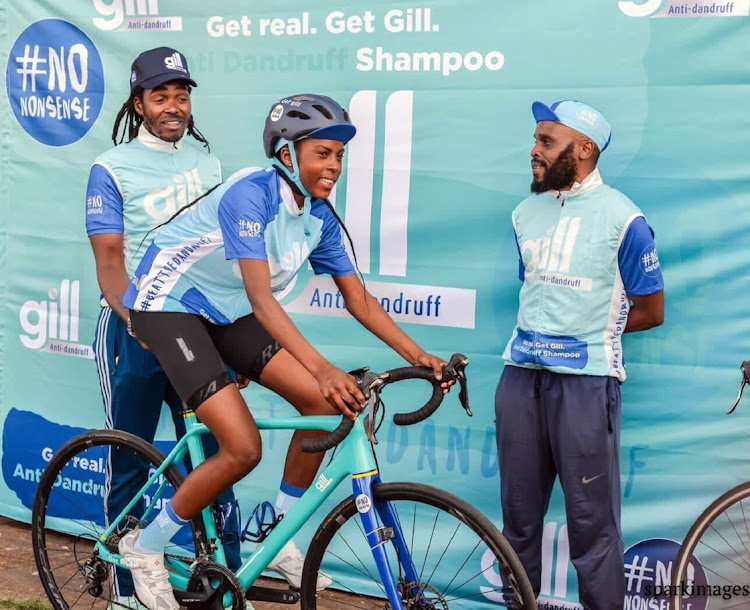 From left to right; coach Lebogang Matona, Lesego Matjila and coach Tebogo Kgano. The 14-year-old cycling sensation Matjila from Soweto is ready to pave the way for young girls in cycling.