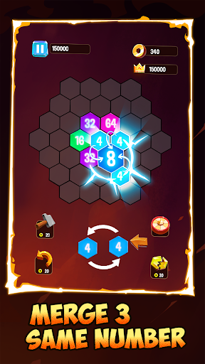 Screenshot 2048 Hexagon Merge Number Game