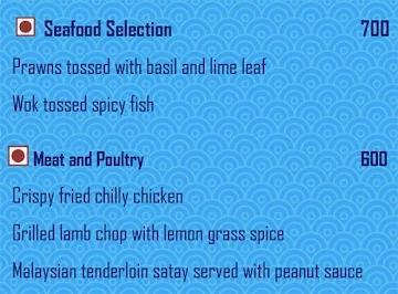 Blue Bar - Vivanta by Taj menu 