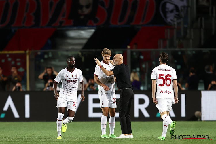 Le coach de Milan satisfait : "Charles De Ketelaere progresse bien"