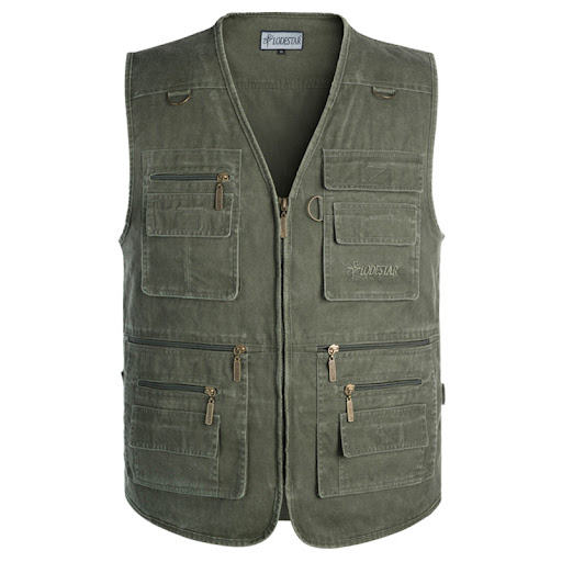 Title 13, Middle-Aged & Elderly Mens Vest, Multi-Pocket,...