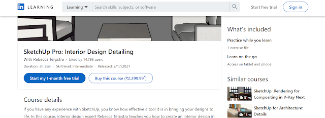SketchUp Pro: Interior Design Detailing by LinkedIn learning
