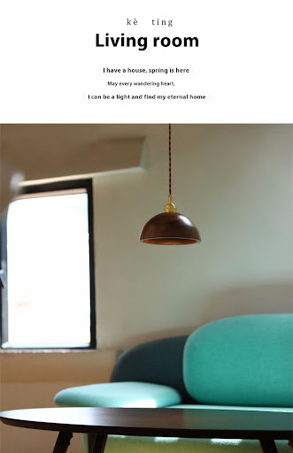 Title 2, Black Walnut Single-Head Droplight for leisure ...