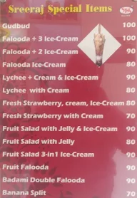 Sreeraj Lassi Bar menu 7